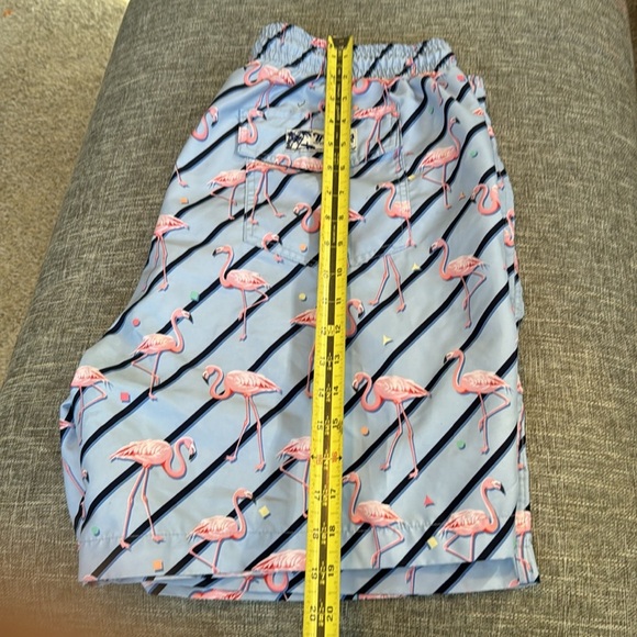 Trunks Surf & Swim Xxl Blue Flamingos Lined Drawstring Waist Men's Swim … - Picture 7 of 8